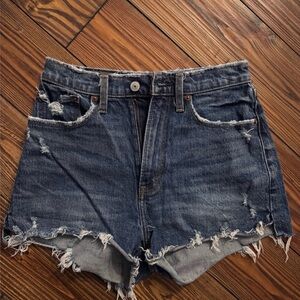 Abercrombie & Fitch Blue Distressed Jean Shorts Size 25